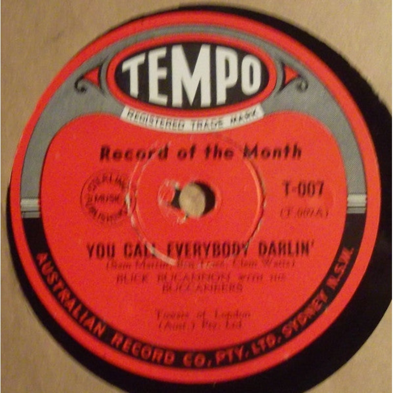 Buck Bucannon With His Buccaneers / Buck Bucannon’s Buccaneers – You Call Everybody Darlin’ / Buck’s Boogie (Shellac, 10) (Very Good Plus (VG+))