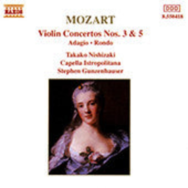 Mozart*, Takako Nishizaki, Capella Istropolitana, Stephen Gunzenhauser – Violin Concertos Nos.3 & 5 (CD, Album) (Very Good Plus (VG+))