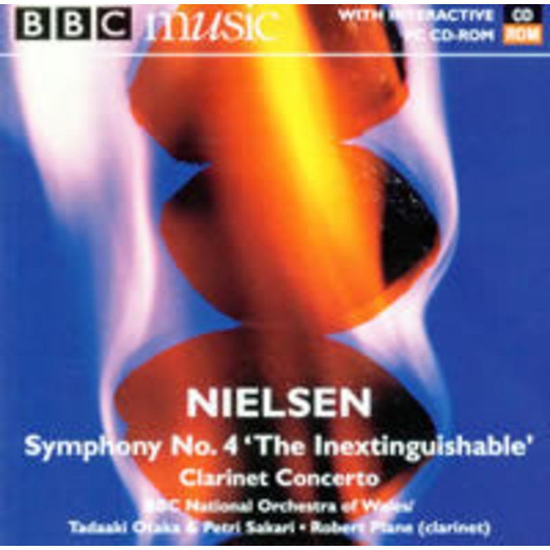 Nielsen* – BBC National Orchestra Of Wales / Tadaaki Otaka & Petri Sakari  Robert Plane – Symphony No. 4 ‘The Inextinguishable’; Clarinet Concerto (CD-ROM, Enh) (Very Good Plus (VG+))
