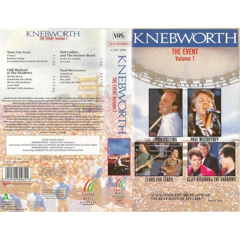 Various – Knebworth The Event Volume 1 (VHS, Comp) (Very Good Plus (VG+))
