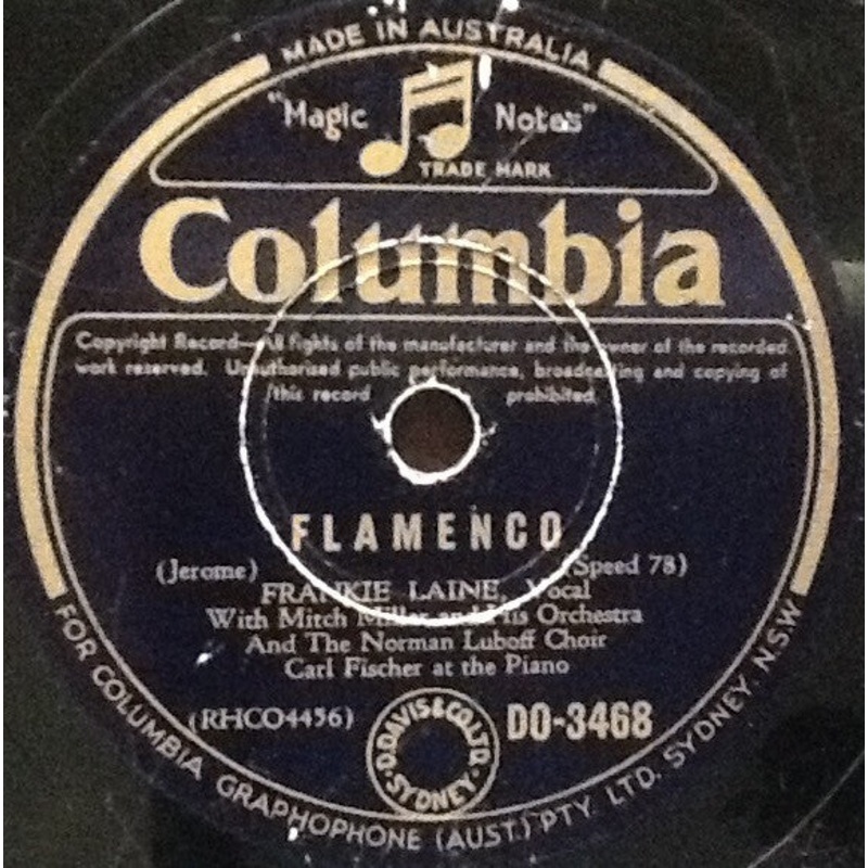 Frankie Laine – Flamenco / Jealousy (Shellac, 10) (Very Good (VG))