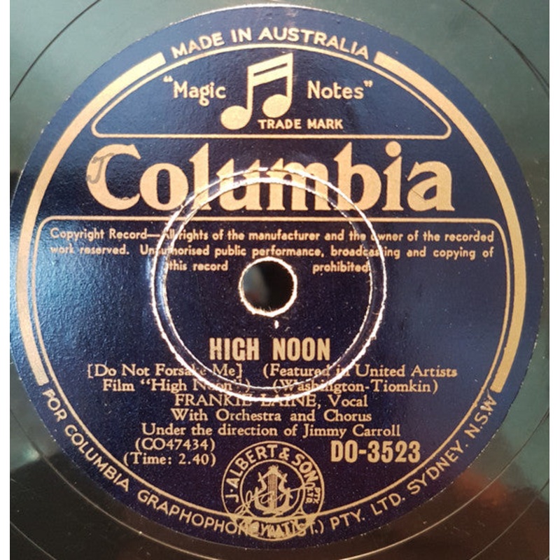 Frankie Laine – High Noon / She Reminds Me Of You (Shellac, 10) (Very Good (VG))