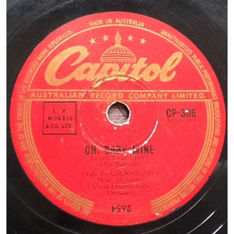 The Four Knights – Oh, Baby Mine / I Couldn’t Stay Away From You (Shellac, 10) (Very Good (VG))