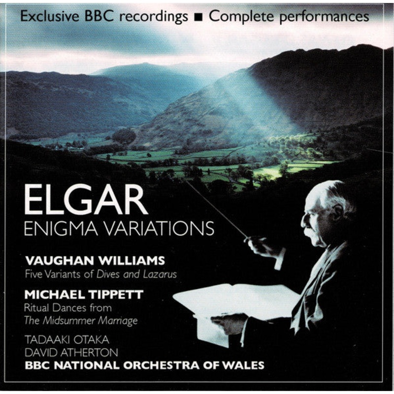 Elgar*, Vaughan Williams*, Michael Tippett*, Tadaaki Otaka, David Atherton , BBC National Orchestra Of Wales – Elgar Enigma Variations  (CD) (Very Good Plus (VG+))
