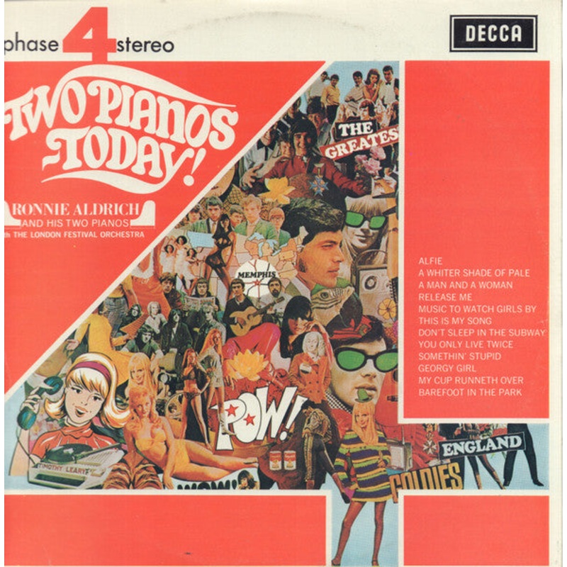 Ronnie Aldrich And His Two Pianos With The London Festival Orchestra – Two Pianos Today! (LP, Album) (Good Plus (G+))