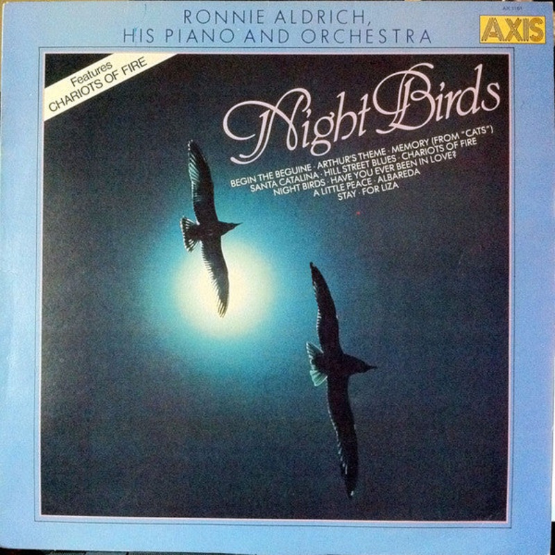 Ronnie Aldrich, His Piano And Orchestra* – Night Birds (LP) (Good Plus (G+))
