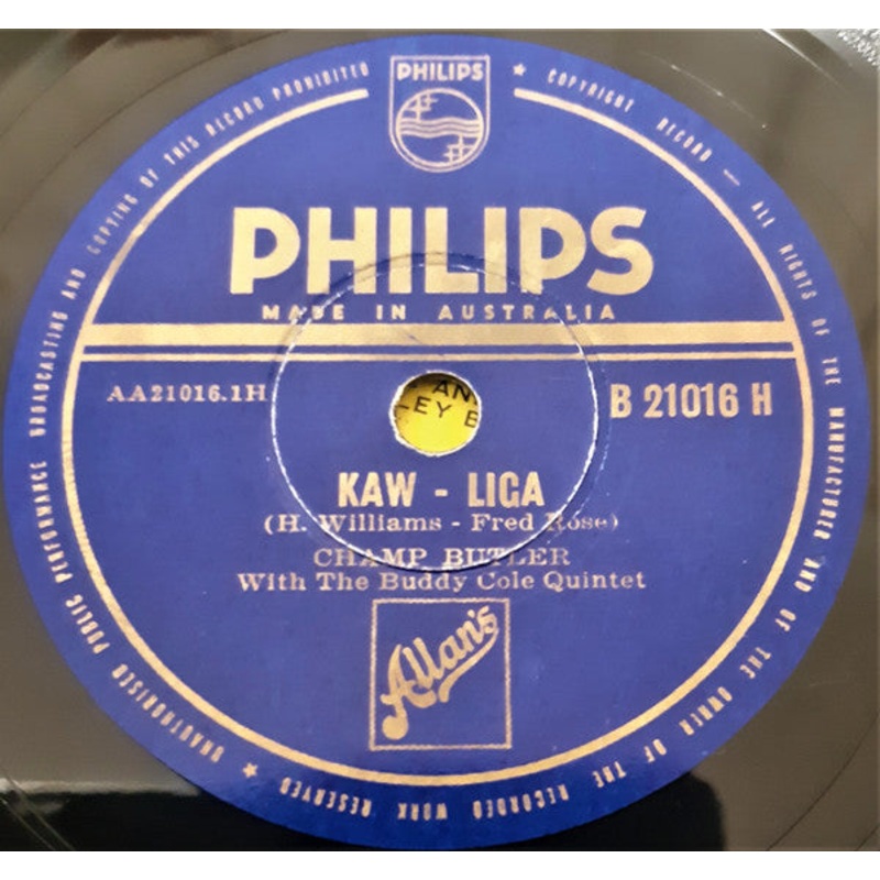 Champ Butler With The Buddy Cole Quintet – Kaw-Liga / Fit As A Fiddle (Shellac, 10, Mono) (Very Good Plus (VG+))