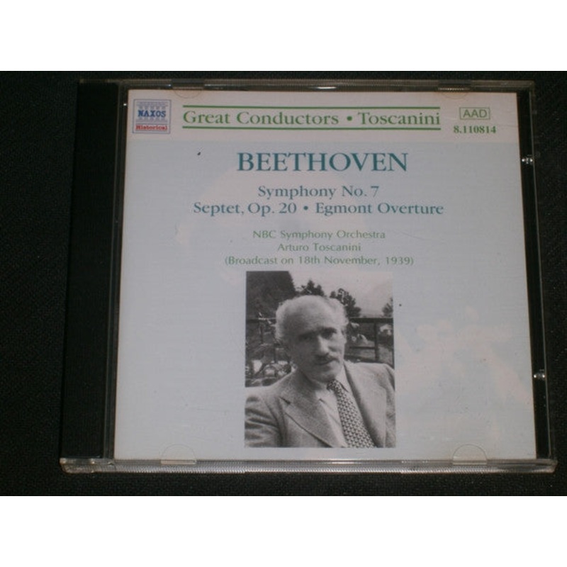 Arturo Toscanini, Ludwig van Beethoven, NBC Symphony Orchestra – Symphonie Nr. 7; Septett Op. 20; Egmont Ouvertre (CD, Album, Mono, RM) (Near Mint (NM or M-))