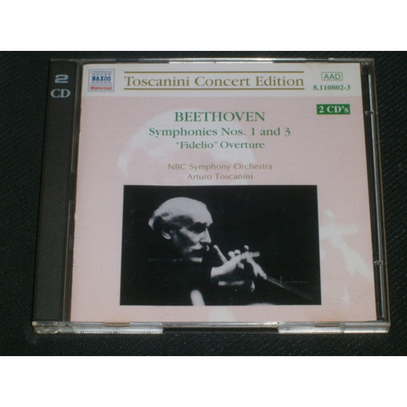 Beethoven* | Arturo Toscanini, NBC Symphony Orchestra – Symphonies Nos. 1 & 3; Fidelio-Ouverture (2xCD, Album, Mono, RM) (Near Mint (NM or M-))