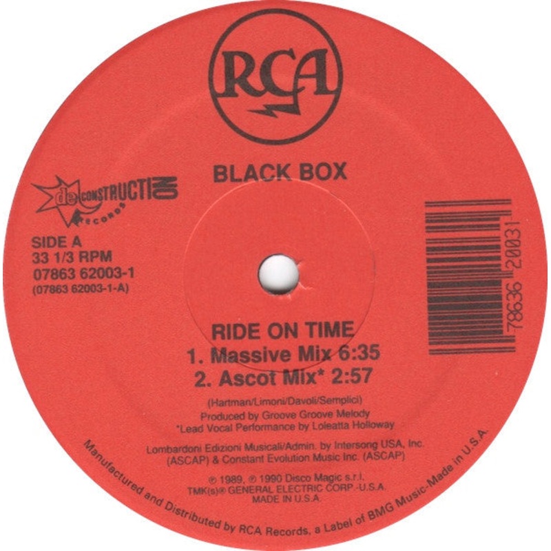 Black Box – Ride On Time (12) (Good Plus (G+))