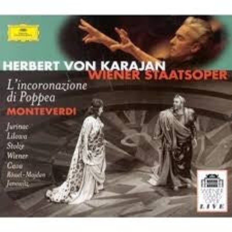 Herbert von Karajan, Sena Jurinac, Margarita Lilova, Otto Wiener, Carlo Cava, Hilde Rssel-Majdan, Gundula Janowitz, Orchester Der Wiener Staatsoper – Monteverdi LIncoronazione Di Poppea (2xCD, Mono) (Very Good Plus (VG+))