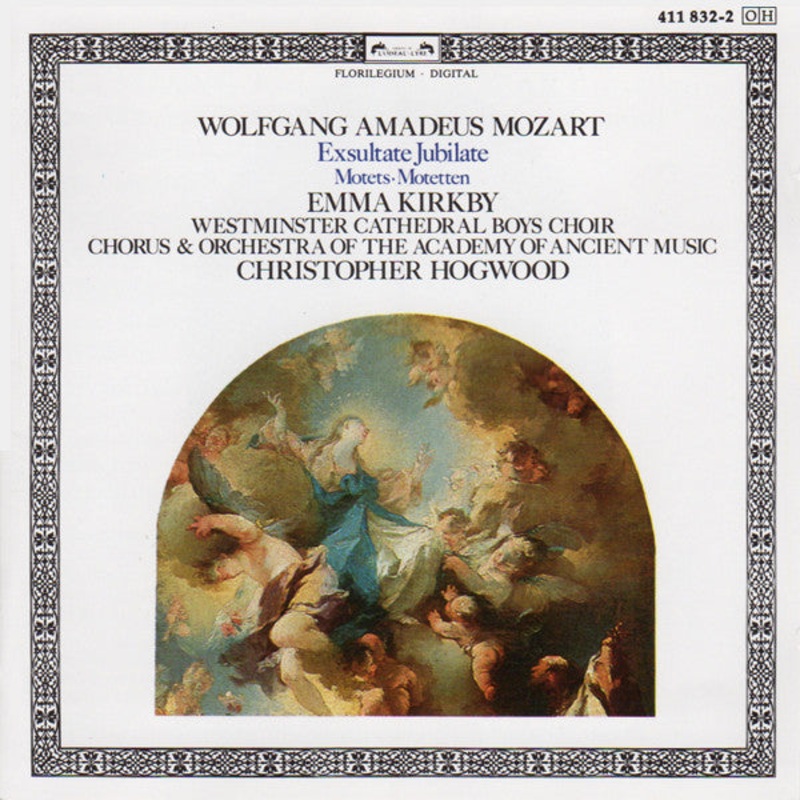 Mozart* / Emma Kirkby, Westminster Cathedral Boys Choir*, Chorus* & Orchestra Of The Academy Of Ancient Music*, Christopher Hogwood – Exsultate Jubilate / Motets  Motetten (CD, Album) (Very Good Plus (VG+))