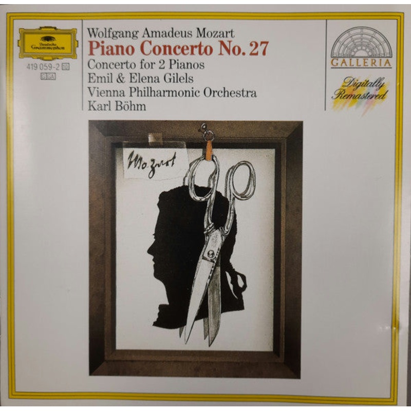 Wolfgang Amadeus Mozart – Emil Gilels, Karl Bhm – Piano Concerto No. 27 – Konzert Fr Klavier Und Orchester Nr. 27 B-Dur KV 595/Konzert Fr Zwei Klaviere Und Orchester Es-Dur KV 365(361A) (CD, Album) (Very Good Plus (VG+))