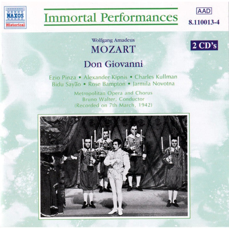 Wolfgang Amadeus Mozart – Ezio Pinza, Rose Bampton, Jarmila Novotn, Alexander Kipnis, Charles Kullman, Bid Sayo, Norman Cordon, Metropolitan Opera* And Chorus*, Bruno Walter – Don Giovanni (2xCD, Album, Mono, RE, RM) (Mint (M))
