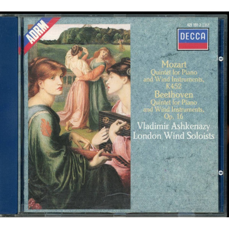 Wolfgang Amadeus Mozart, Ludwig van Beethoven, Vladimir Ashkenazy, London Wind Soloists – Quintet In E Flat, K.452 / Quintet In E Flat, Op.16 (CD, RE, RM, PDO) (Very Good Plus (VG+))