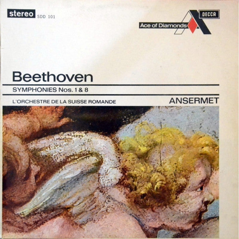 Beethoven*, L’Orchestre De La Suisse Romande, Ansermet* – Symphonies Nos. 1 & 8 (LP, RE) (Good Plus (G+))