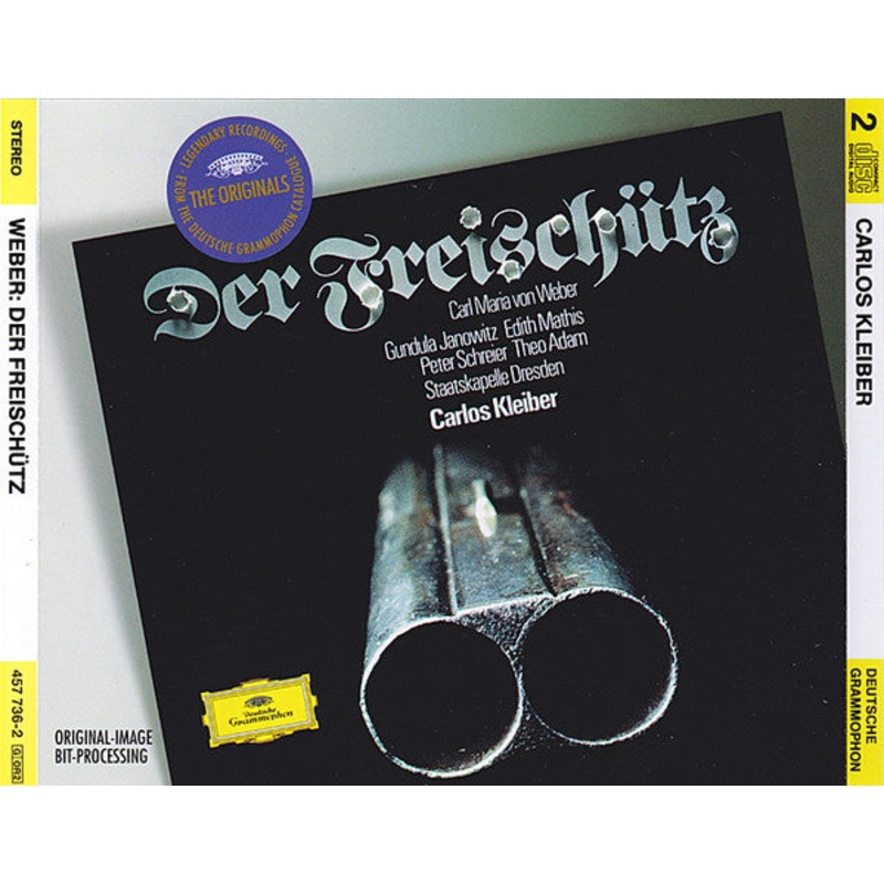 Carl Maria von Weber – Gundula Janowitz, Edith Mathis, Peter Schreier, Theo Adam, Staatskapelle Dresden, Carlos Kleiber – Der Freischtz (2xCD, Album, RE, RM) (Very Good Plus (VG+))