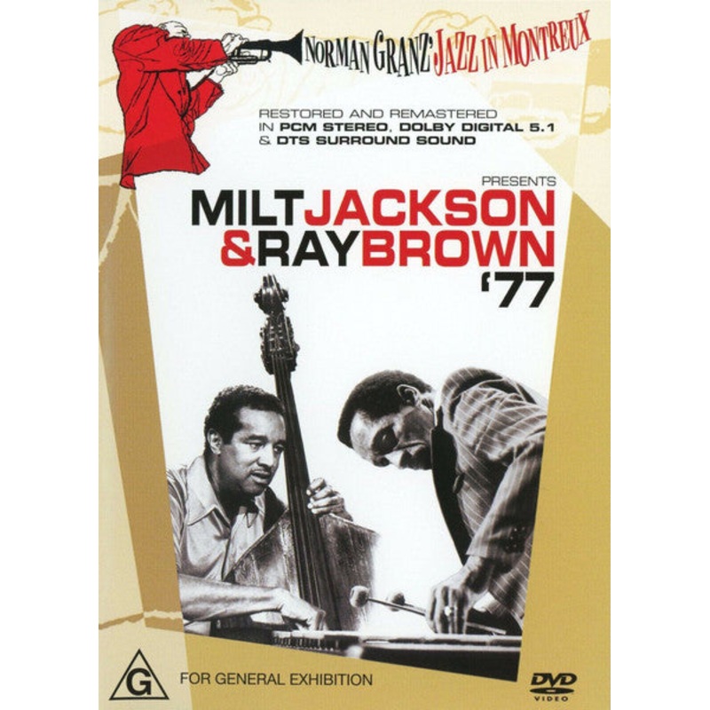 Milt Jackson & Ray Brown – Milt Jackson & Ray Brown ’77 (DVD-V, RM, Multichannel, PAL,  Re) (Very Good Plus (VG+))