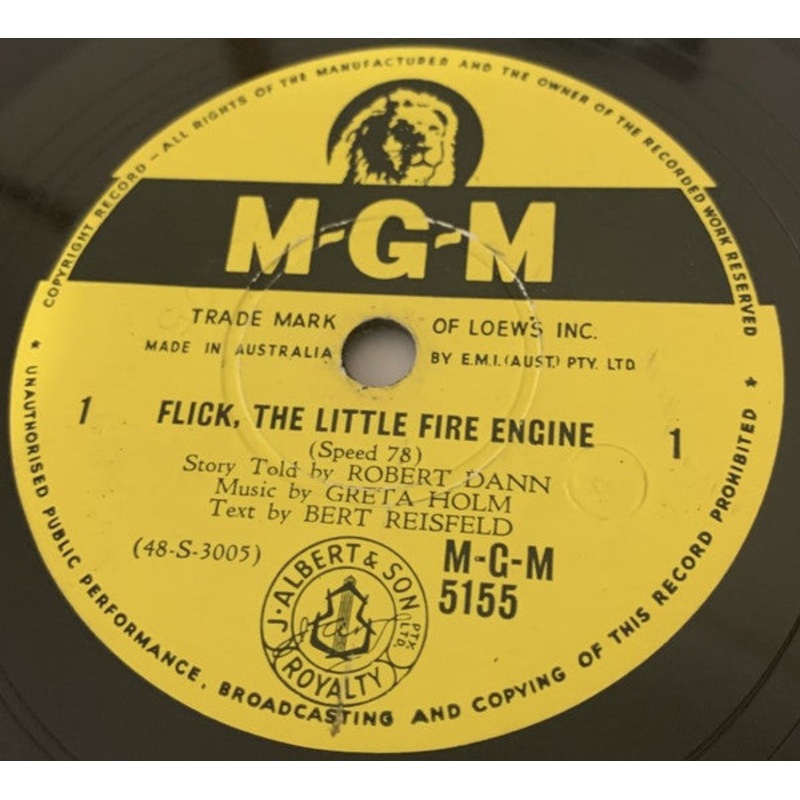 Bert Reisfeld, Greta Holm, Robert Dann – Flick, The Little Fire Engine  (2xShellac, 10) (Very Good Plus (VG+))