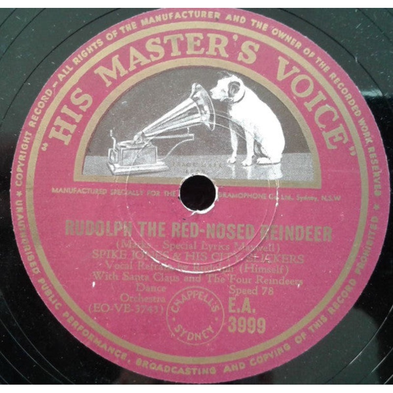 Spike Jones And His City Slickers – Rudolph The Red-Nosed Reindeer / Baby Buggy Boogie (Shellac, 10) (Very Good (VG))