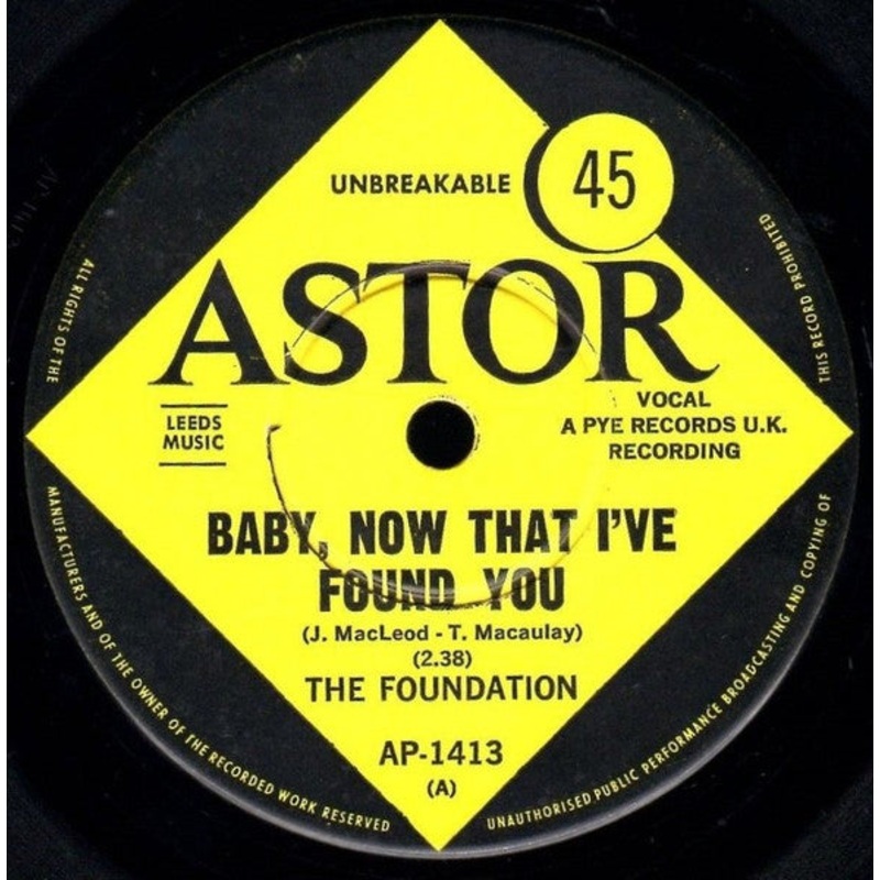 The Foundations – Baby, Now That I’ve Found You (7, Single) (Very Good (VG))