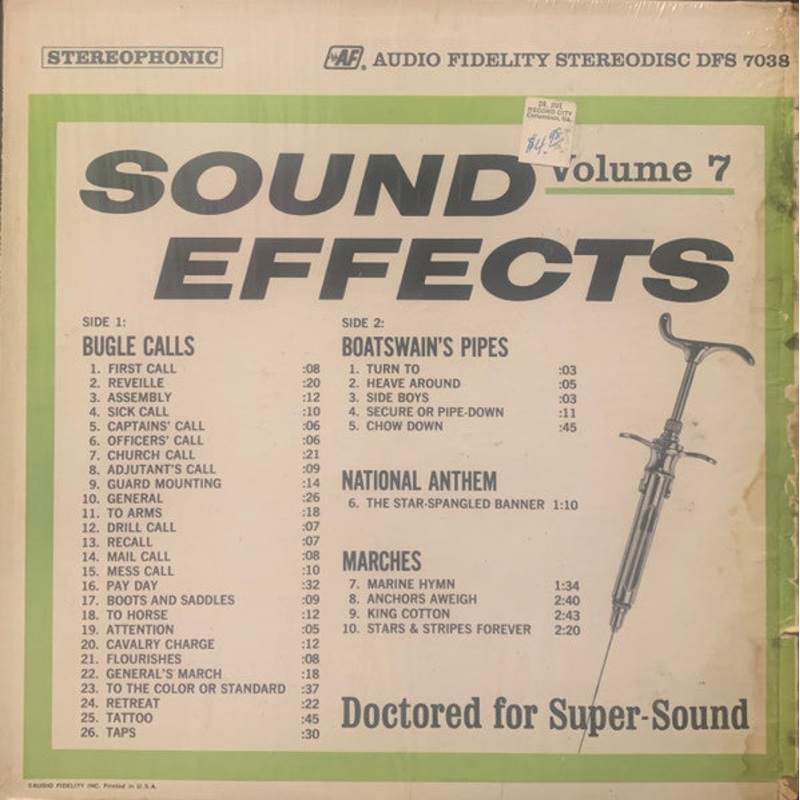Unknown Artist – Sound Effects, Volume 7 (LP, Blu) (Very Good Plus (VG+))
