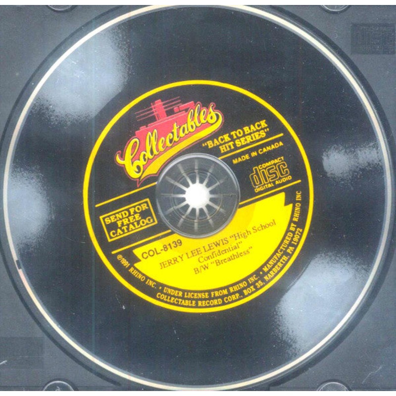 Jerry Lee Lewis – High School Confidential / Breathless (CD, Single) (Near Mint (NM or M-))