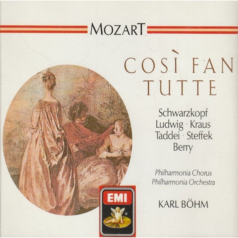 Mozart*  Schwarzkopf*  Ludwig*  Kraus*  Taddei*  Steffek*  Berry* / Philharmonia Chorus, Philharmonia Orchestra / Karl Bhm – Cos Fan Tutte (3xCD, Album, RE, RM) (Very Good Plus (VG+))