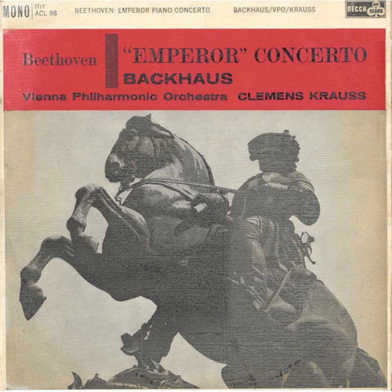 Beethoven*, Backhaus*, Vienna Philharmonic Orchestra*, Clemens Krauss – Emperor Concerto (LP, Mono) (Good Plus (G+))