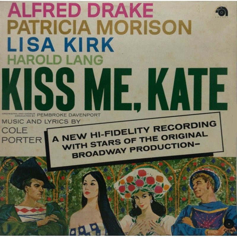 Alfred Drake, Patricia Morison, Lisa Kirk, Harold Lang, Cole Porter – Kiss Me, Kate (LP, Album) (Good Plus (G+))
