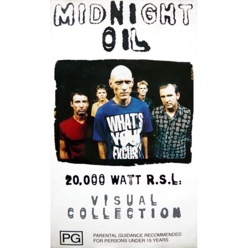 Midnight Oil – 20,000 Watt R.S.L. Visual Collection (VHS, PAL) (Very Good Plus (VG+))
