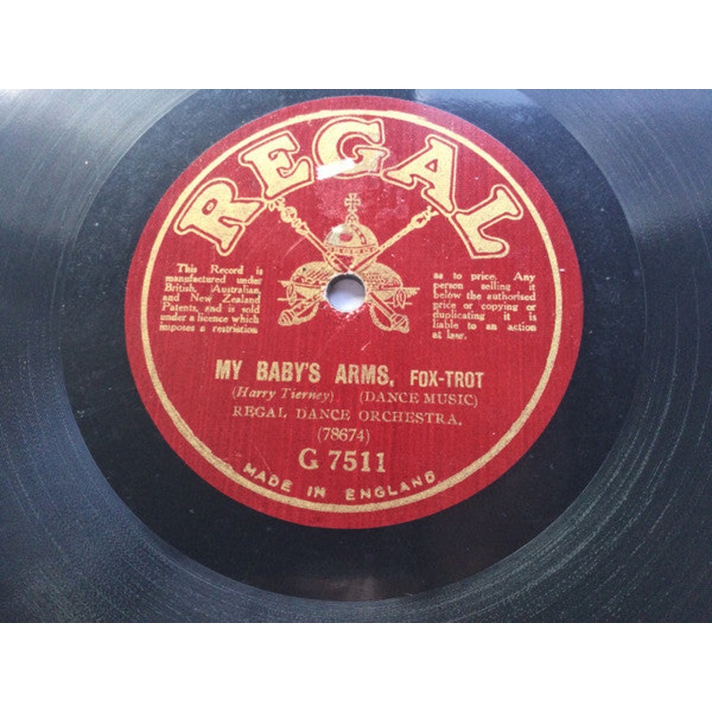 Regal Dance Orchestra / Jazz Dance Orchestra – My Baby’s Arms / Tell Me Why (Shellac, 10) (Very Good (VG))