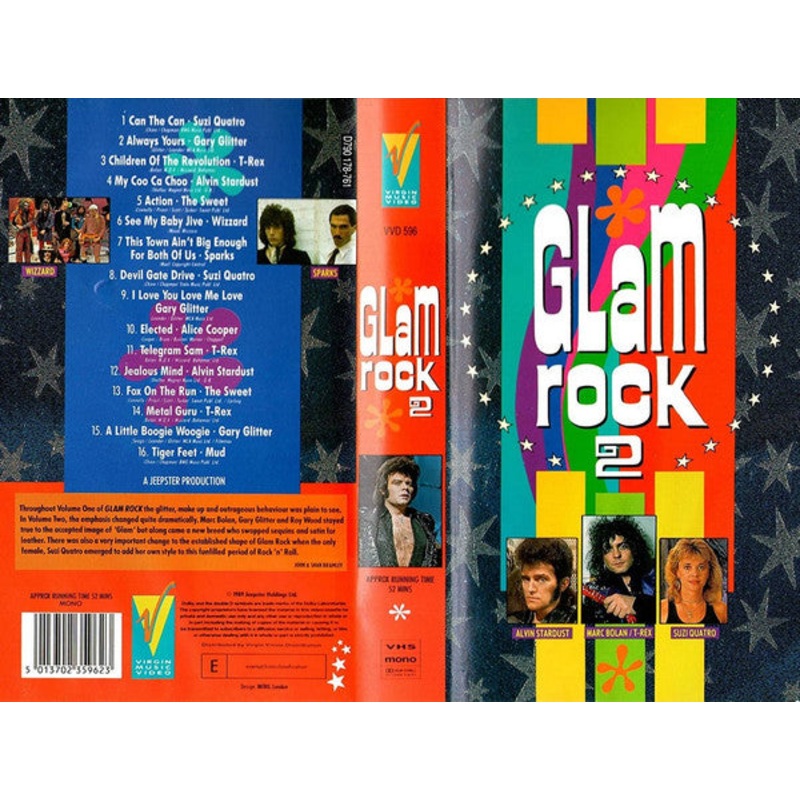 Various – Glam Rock 2 (VHS, Comp, PAL) (Very Good Plus (VG+))