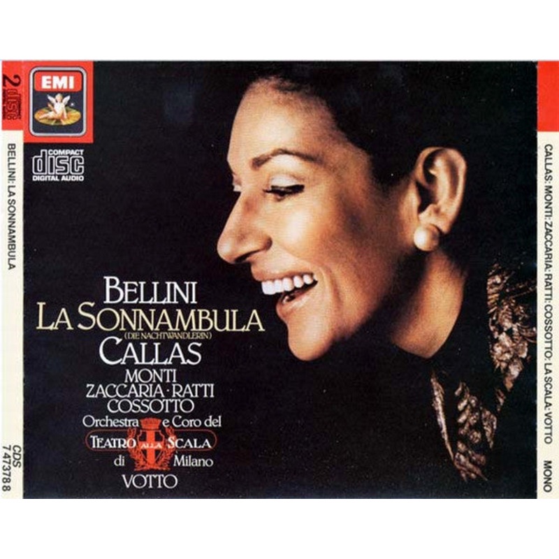 Vincenzo Bellini – Maria Callas, Nicola Monti, Nicola Zaccaria, Eugenia Ratti, Fiorenza Cossotto, Orchestra Del Teatro Alla Scala E Orchestra Del Teatro Alla Scala, Antonino Votto – La Sonnambula (2xCD, Album, Mono, RE, RM, Sli) (Near Mint (NM or M-))