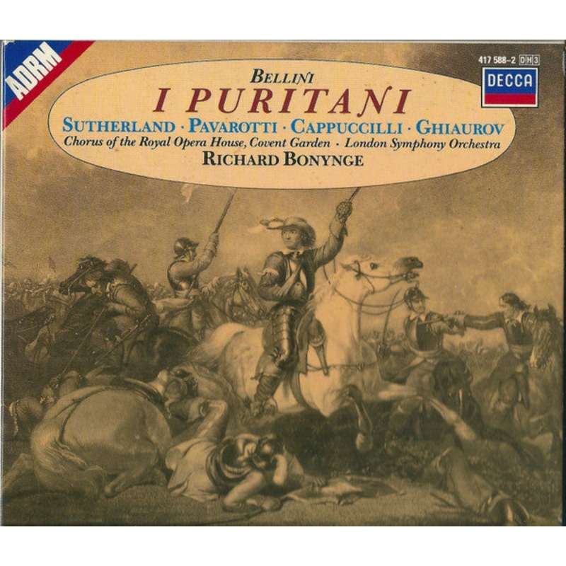 Bellini* – Sutherland*, Pavarotti*, Cappuccilli*, Ghiaurov* – Chorus Of The Royal Opera House, Covent Garden, London Symphony Orchestra – Richard Bonynge – I Puritani (3xCD, RM + Box, RE) (Very Good Plus (VG+))