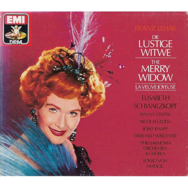 Franz Lehr – Elisabeth Schwarzkopf, Hanny Steffek, Nicolai Gedda, Josef Knapp , Eberhard Waechter*, Philharmonia Orchestra & Chorus*, Lovro Von Matacic – Die Lustige Witwe = The Merry Widow = La Veuve Joyeuse (2xCD, Album, RE, RM + Box, Sli) (Very Good