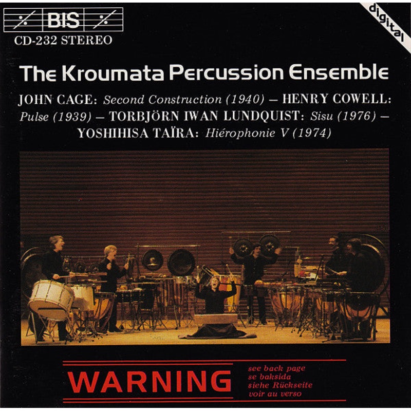 The Kroumata Percussion Ensemble*, John Cage, Henry Cowell, Torbjrn Iwan Lundquist, Yoshihisa Tara – Second Construction (1940)  Pulse (1939)  Sisu (1976)  Hirophonie V (1974) (CD, Album) (Very Good Plus (VG+))