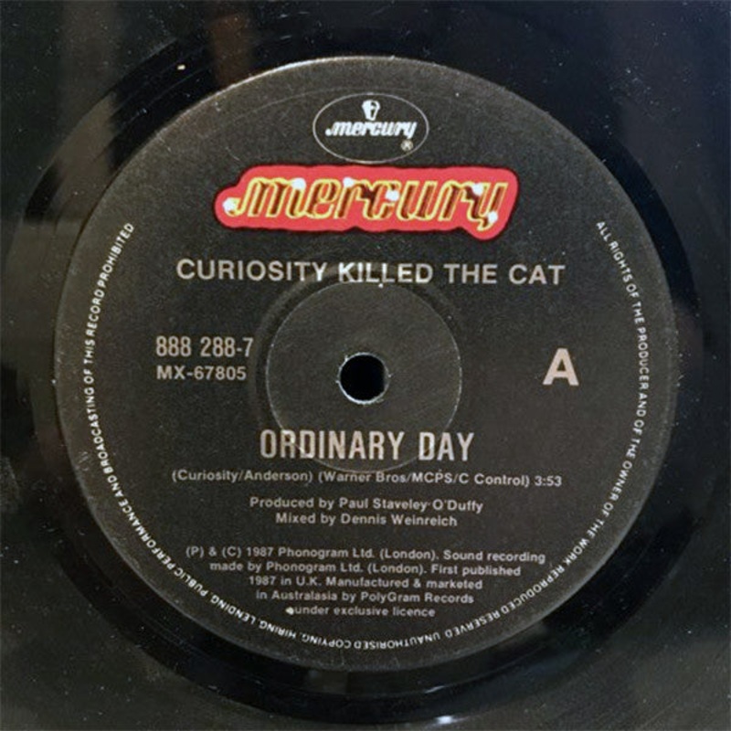 Curiosity Killed The Cat – Ordinary Day (7, Single) (Very Good Plus (VG+))