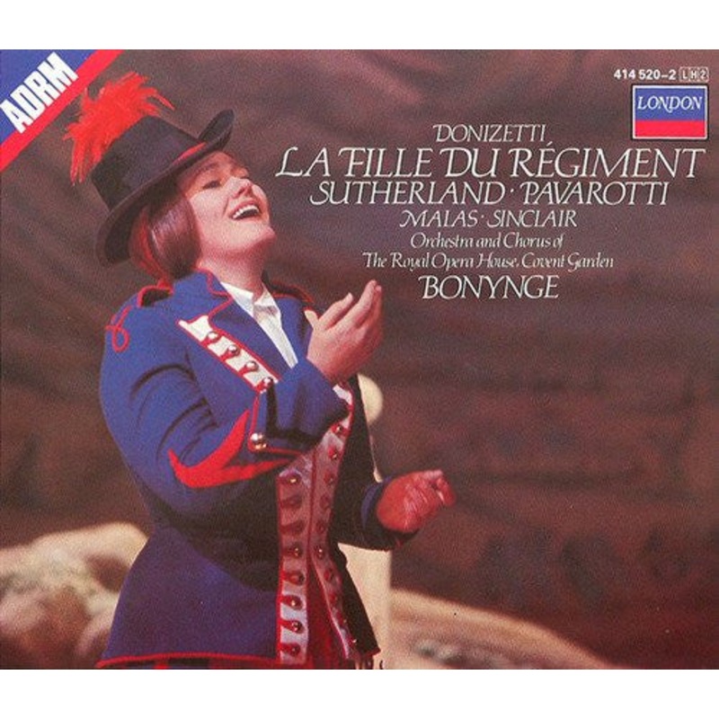 Gaetano Donizetti, Joan Sutherland, Luciano Pavarotti, Spiro Malas, Monica Sinclair, Orchestra Of The Royal Opera House, Covent Garden And Chorus Of The Royal Opera House, Covent Garden, Richard Bonynge – La Fille Du Rgiment (2xCD, Album, RE, RM + Box)