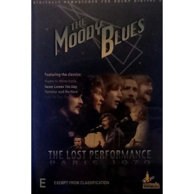 The Moody Blues – The Lost Performance Paris 1970 (DVD, PAL, Dol) (Very Good Plus (VG+))