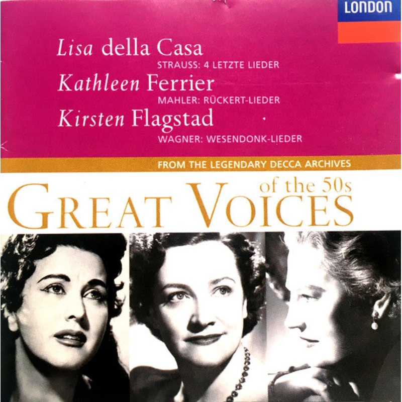 Lisa Della Casa, Kathleen Ferrier, Kirsten Flagstad – Great Voices Of The 50s.  Vol. I (CD, Comp, Mono) (Very Good Plus (VG+))
