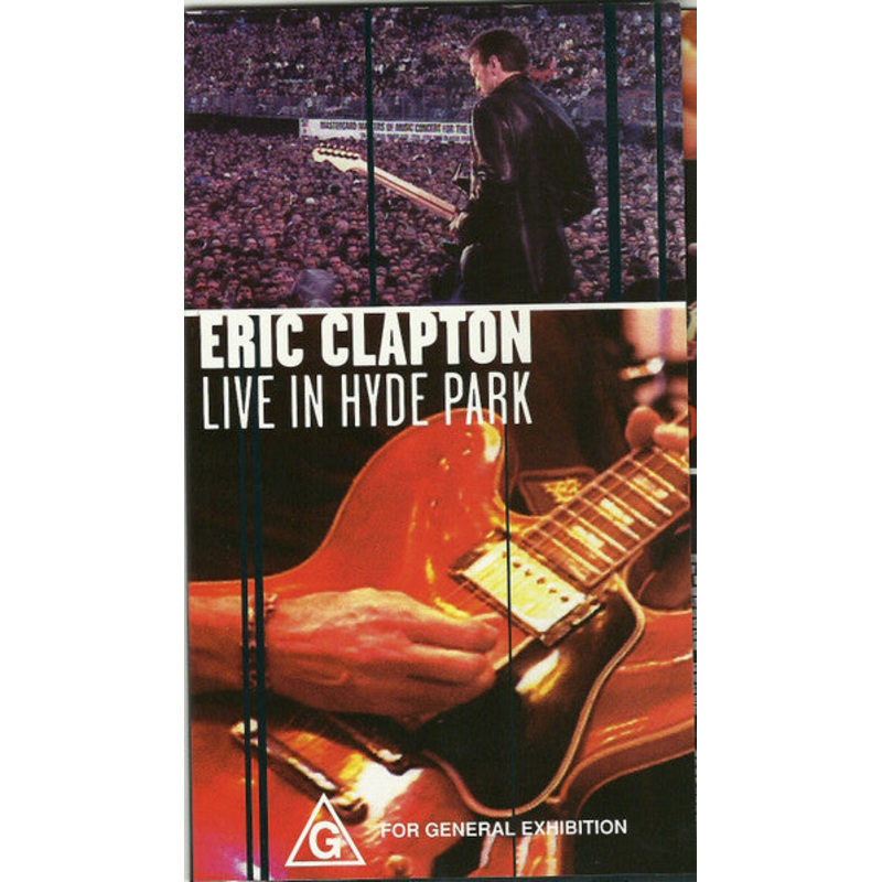 Eric Clapton – Live In Hyde Park (VHS, PAL, Hi-) (Very Good Plus (VG+))