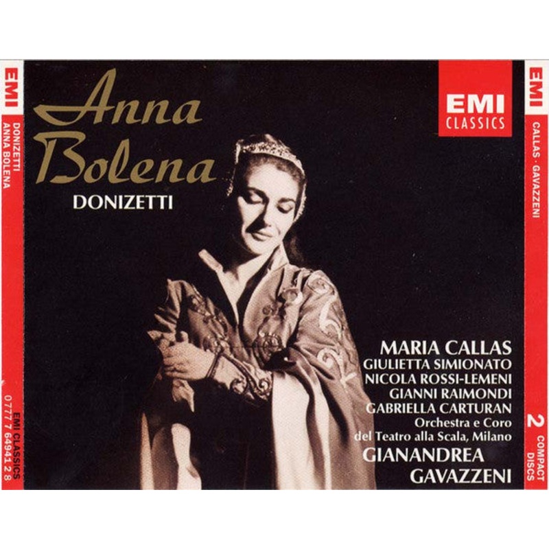Gaetano Donizetti – Maria Callas, Giulietta Simionato, Nicola Rossi-Lemeni, Gianni Raimondi, Gabriella Carturan, Orchestra Del Teatro Alla Scala E Coro Del Teatro Alla Scala, Gianandrea Gavazzeni – Anna Bolena (2xCD, Album, Mono, RE, RM) (Very Good Plus (