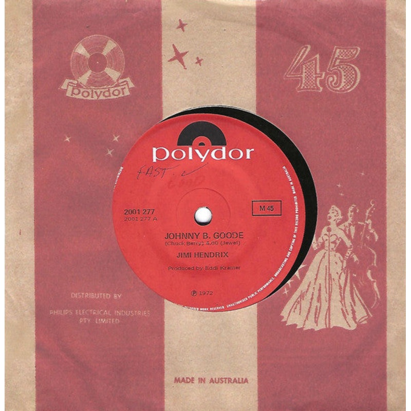 Jimi Hendrix – Johnny B. Goode / Little Wing (7, Single) (Very Good Plus (VG+))