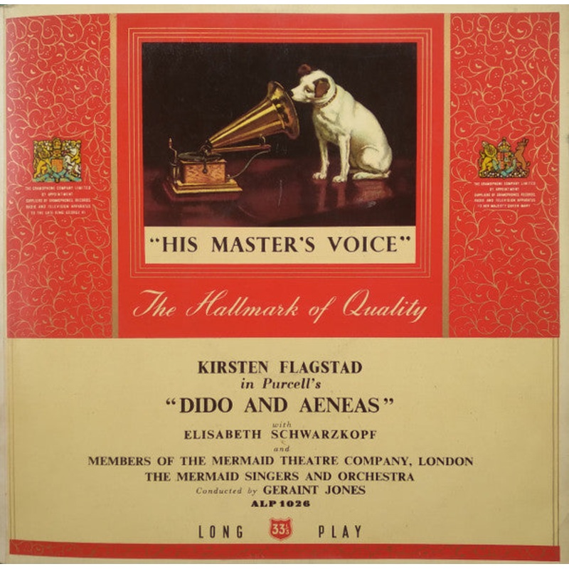 Kirsten Flagstad, Henry Purcell, Elisabeth Schwarzkopf, Geraint Jones  – Dido And Aeneas (LP, Mono, Gat) (Very Good Plus (VG+))