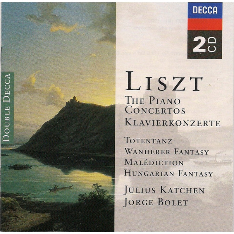 Franz Liszt, Julius Katchen, Jorge Bolet – The Piano Concertos =  Klavierkonzerte / Totentanz / Wanderer Fantasy / Maldiction / Hungarian Fantasy (CD, Comp, RM) (Mint (M))