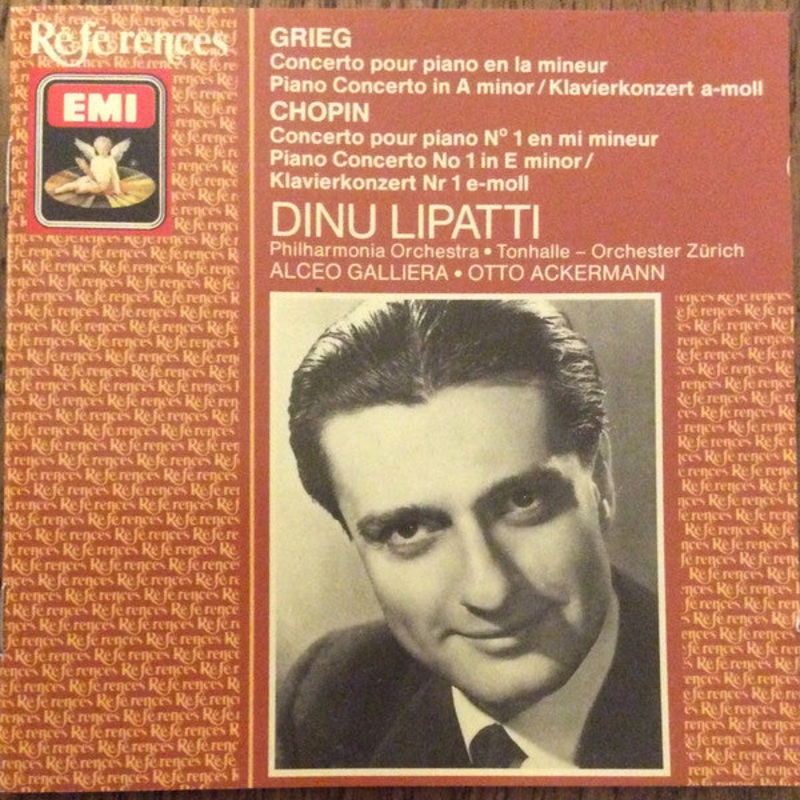 Grieg*  Chopin* : Dinu Lipatti  Philharmonia Orchestra  Tonhalle-Orchester Zrich  Alceo Galliera  Otto Ackermann – Piano Concertos (CD, Comp, Mono, RM) (Very Good Plus (VG+))