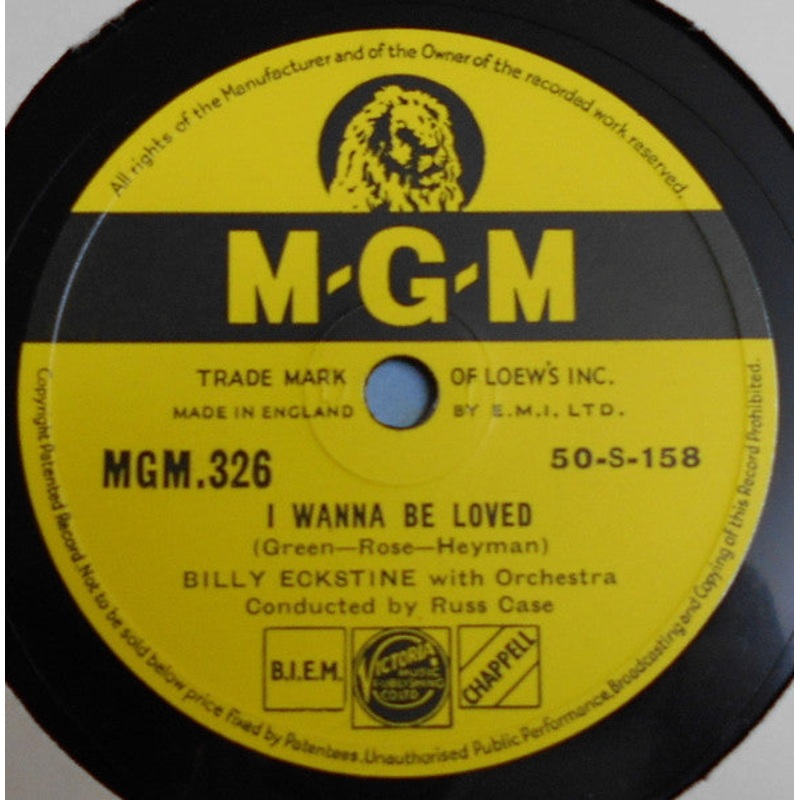 Billy Eckstine – I Wanna Be Loved / Stardust (Shellac, 10) (Very Good (VG))