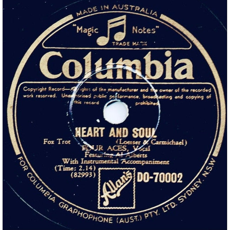 The Four Aces – Heart And Soul / Just Squeeze Me (But Don’t Tease Me) (Shellac, 10) (Very Good (VG))